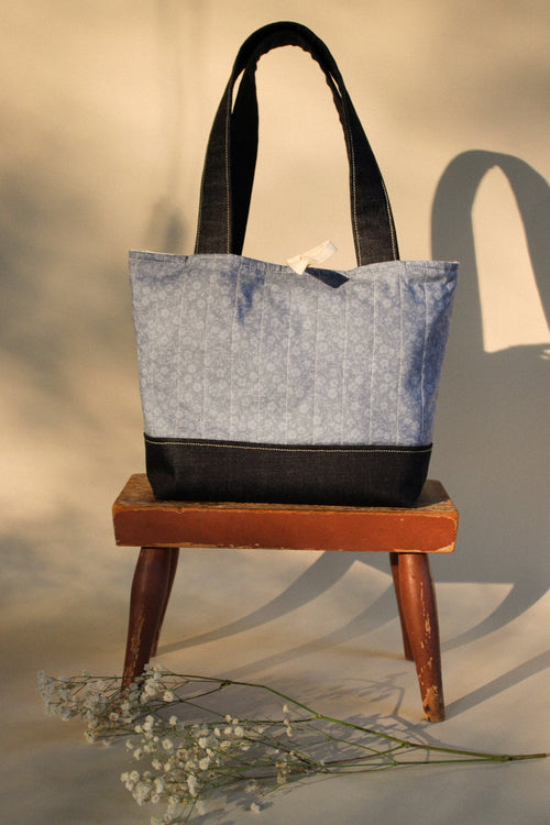 Dusty Denim Blue Tote Bag