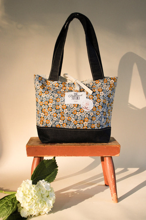 Daisy Denim Tote Bag