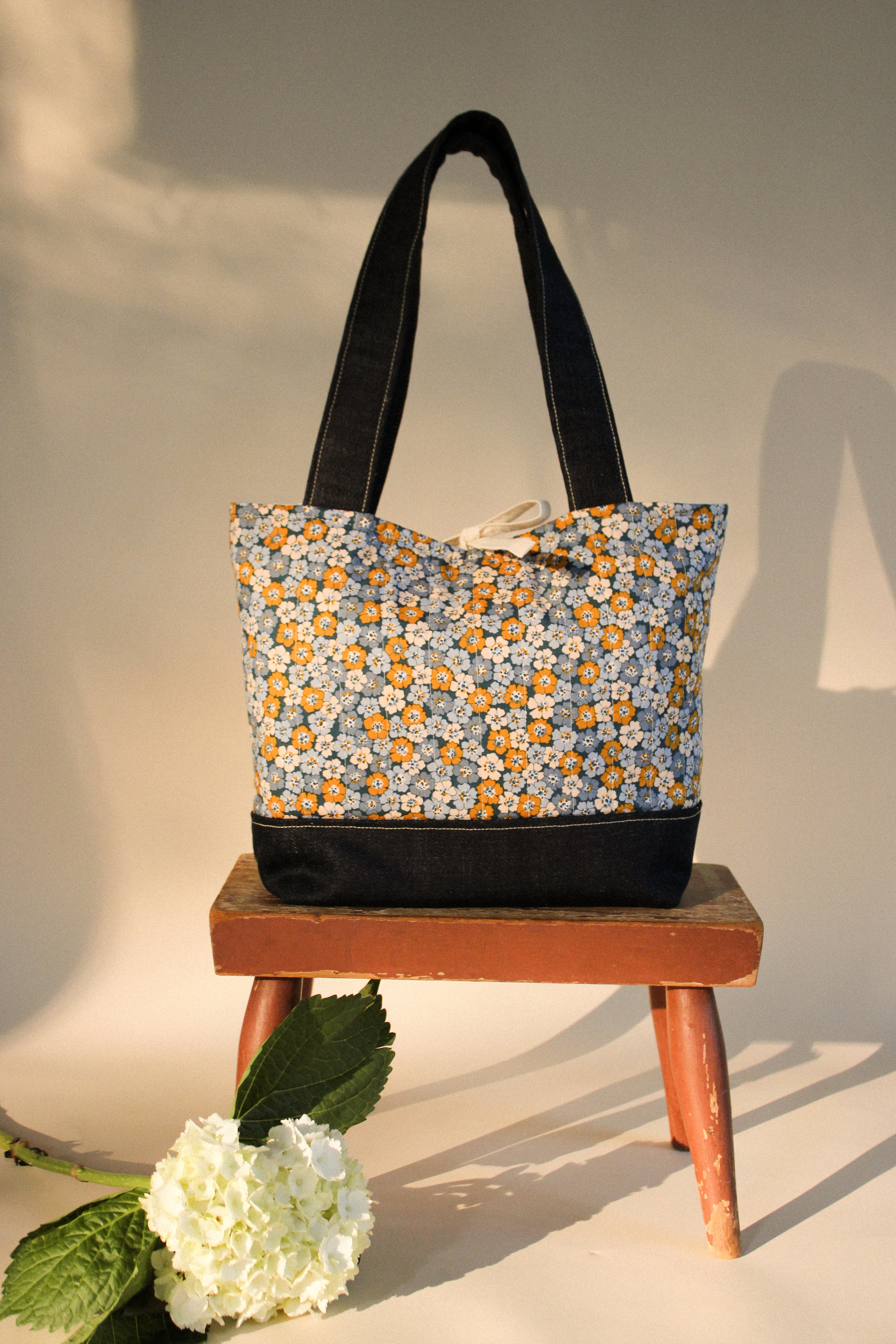 Daisy Denim Tote Bag