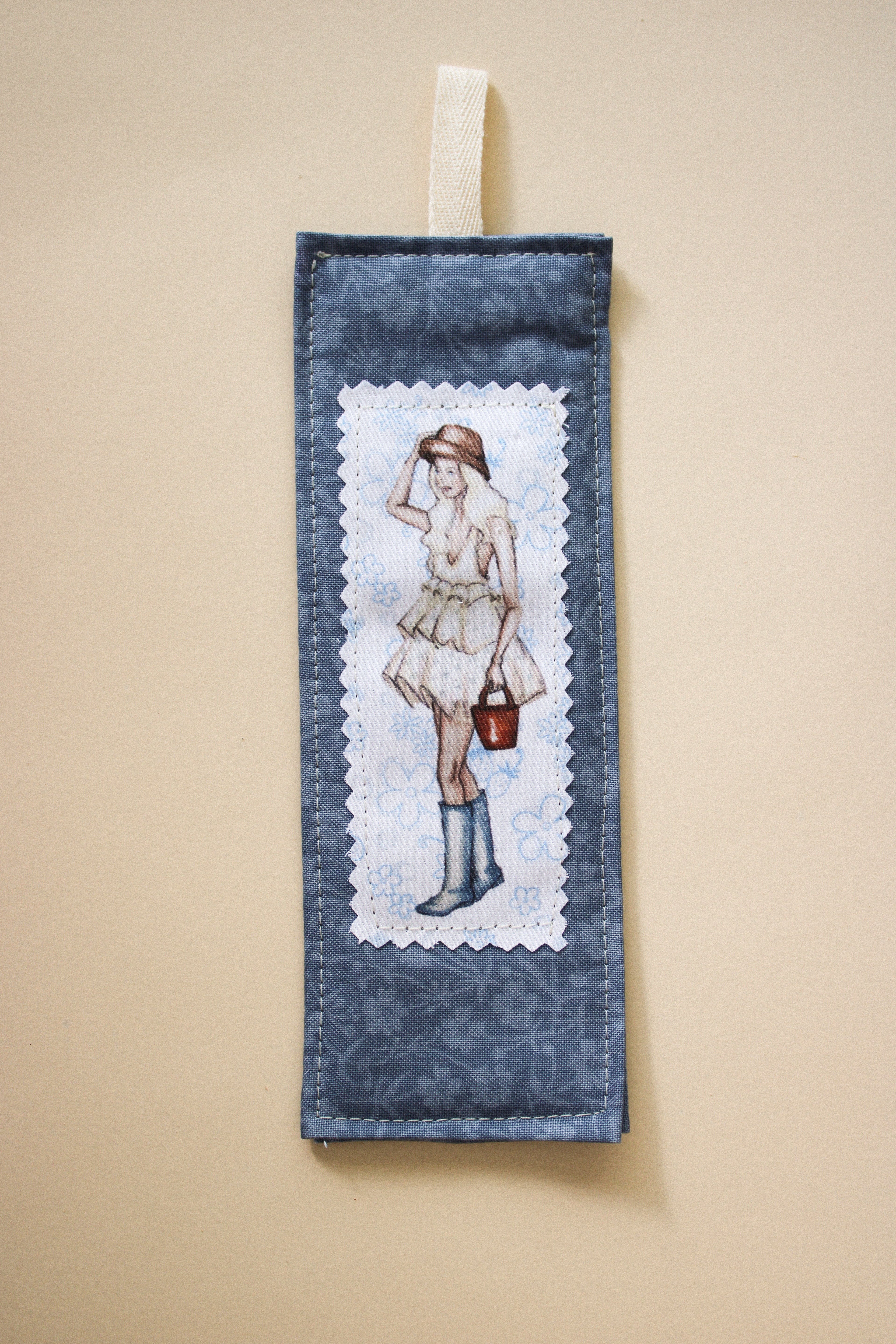 Blue and Blonde Liberty Bookmark