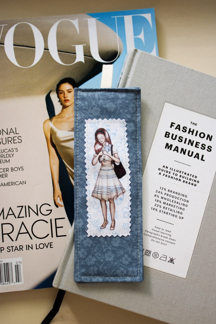 Liberty Blue Brunette Bookmark