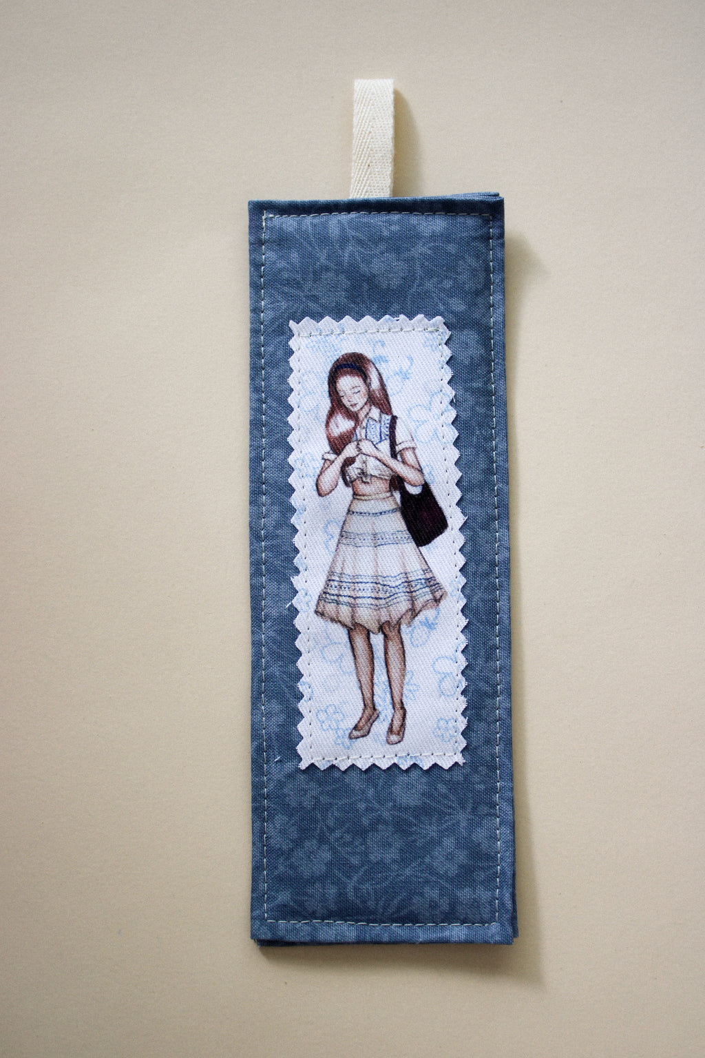 Liberty Blue Brunette Bookmark