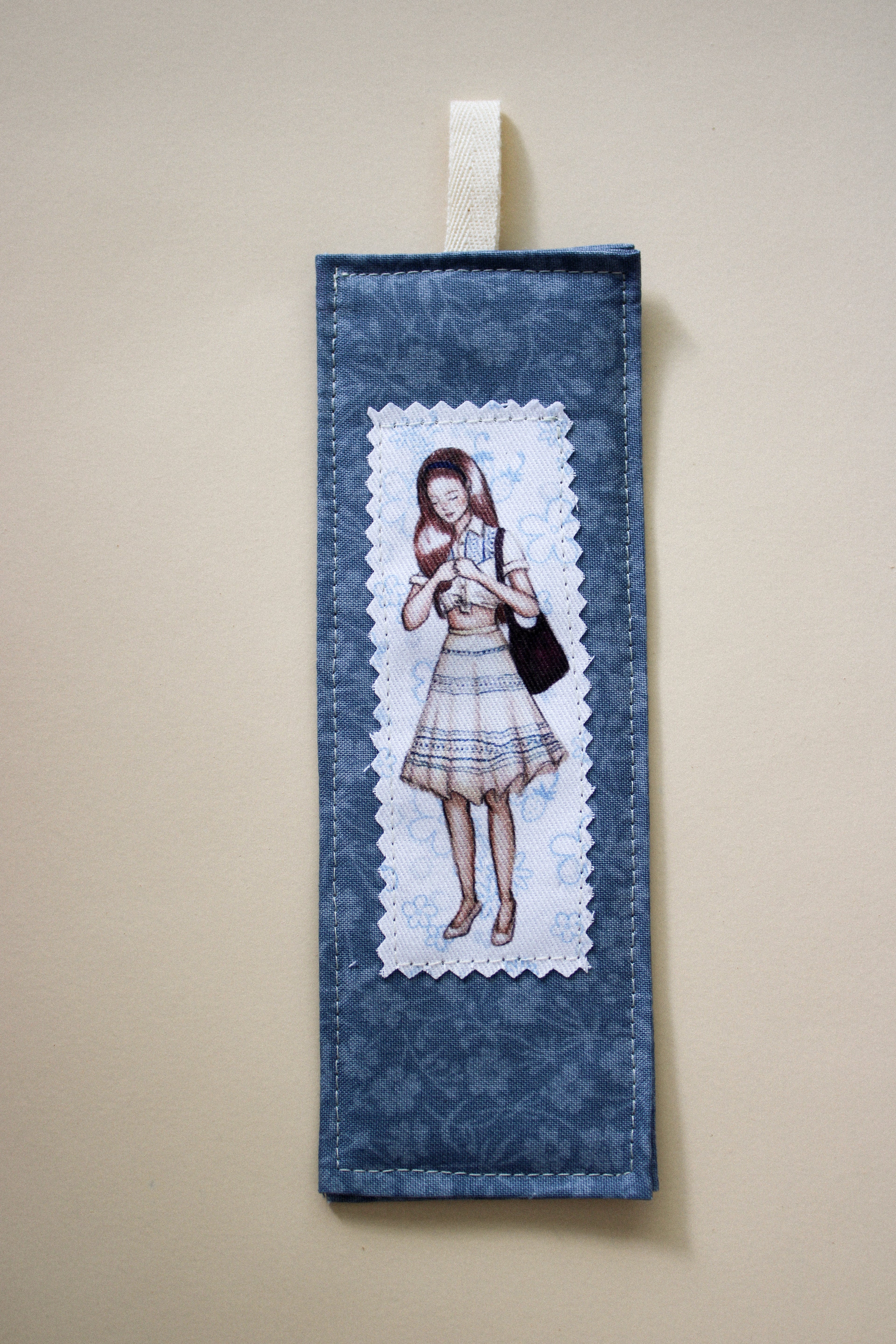 Liberty Blue Brunette Bookmark