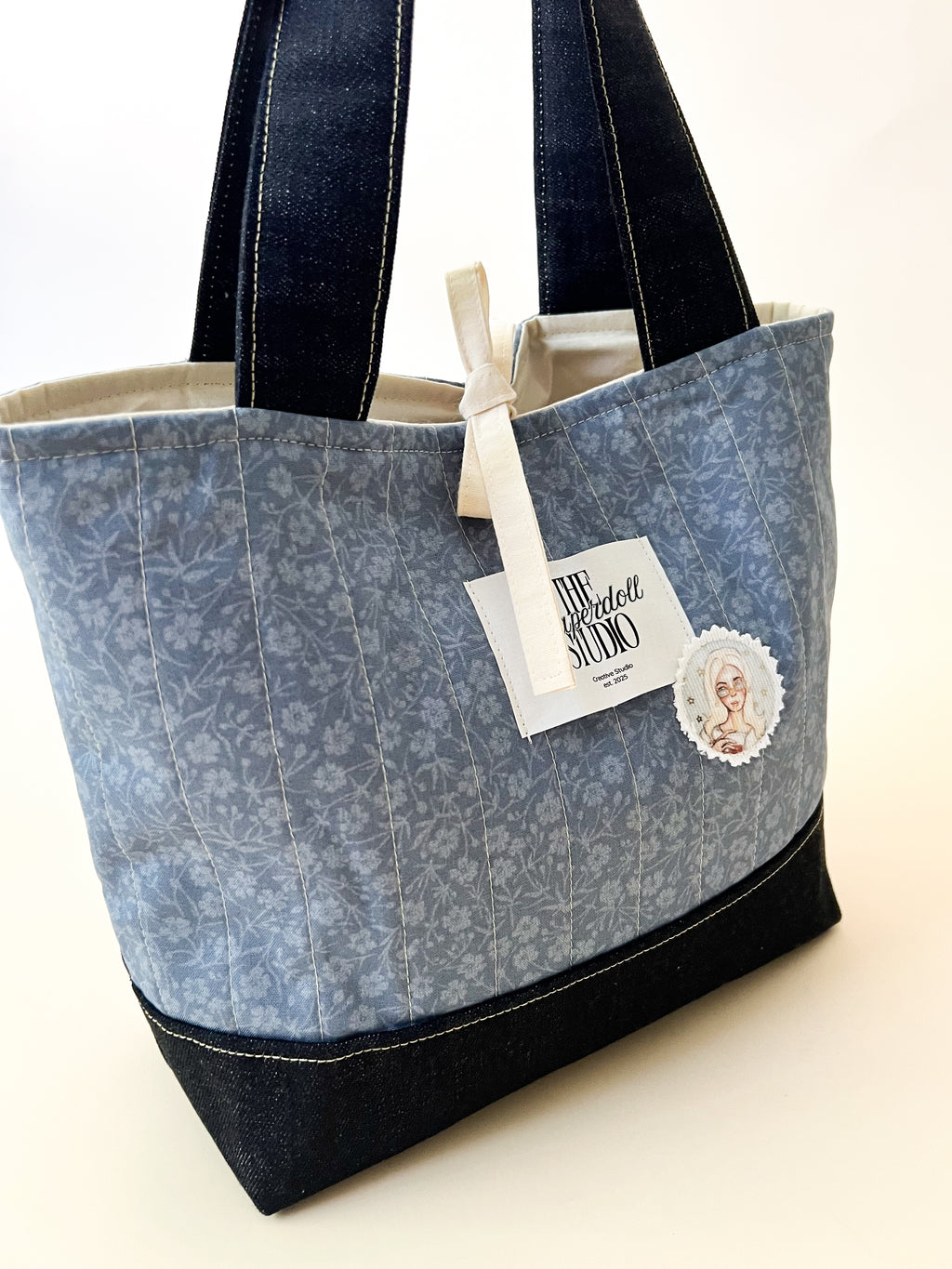 Blue & Denim Tote Bag
