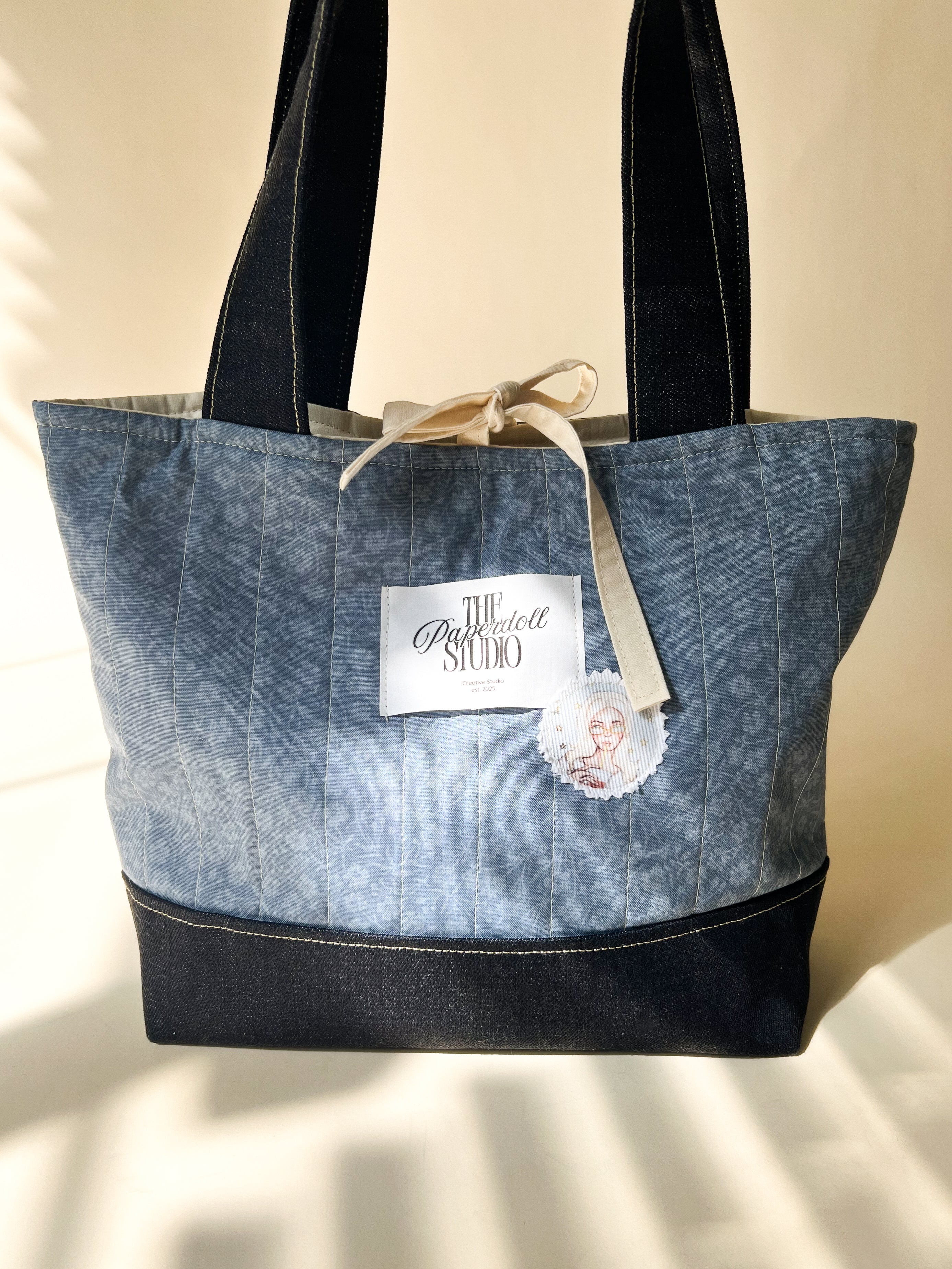Blue & Denim Tote Bag
